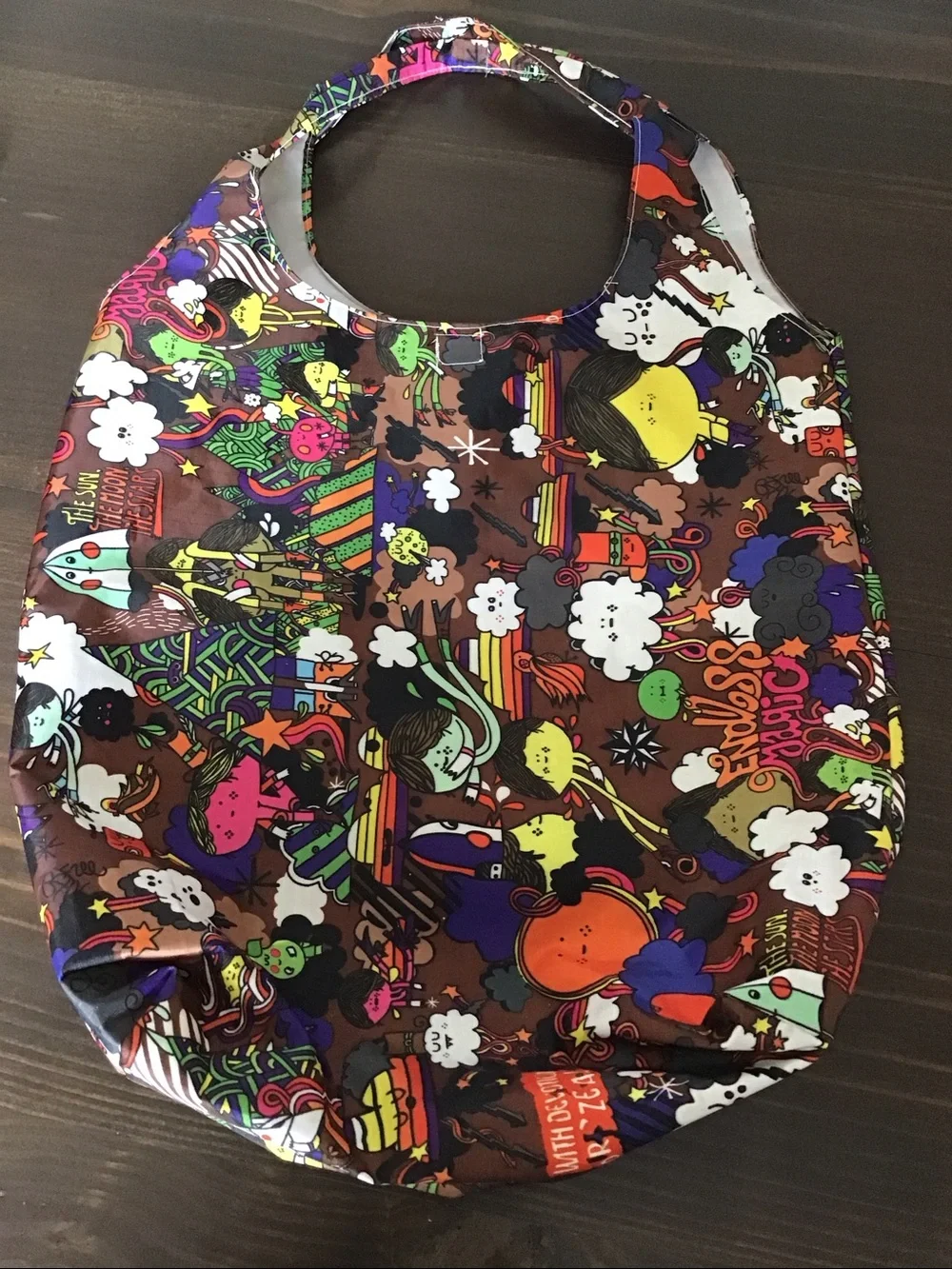 Colorful nylon tote (Tokidoki style pattern print)